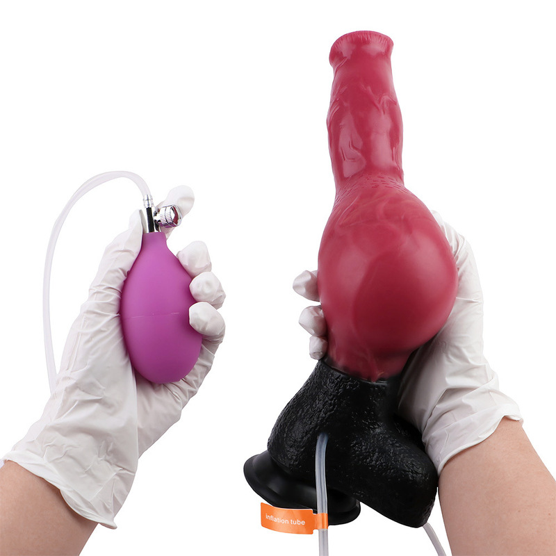 Large Horse Dick Squeeze Expansion Dildo Male Anal Expansion Training Device Squeeze Water Sprayer Cleaner