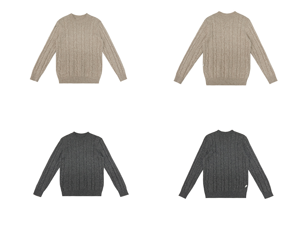 UNF Cable-Knit 405g Crewneck Sweater