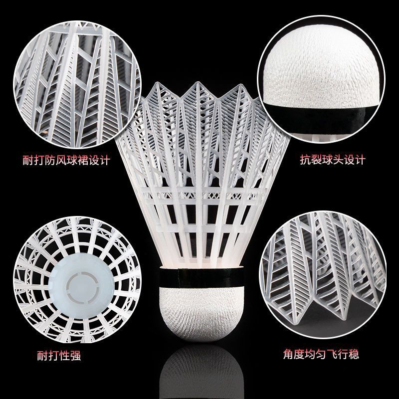 Badminton Plastic Durable Nylon Balls 3 Pieces 612 Pieces Indoor and Outdoor Stable Windproof Training and Competition Balls