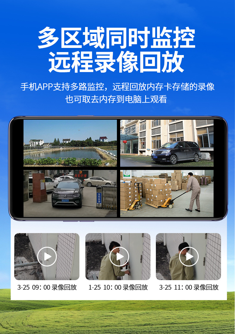 High-definition surveillance camera dome camera 4G outdoor 360-degree panoramic home full-color night vision wifi wireless monitor undefined