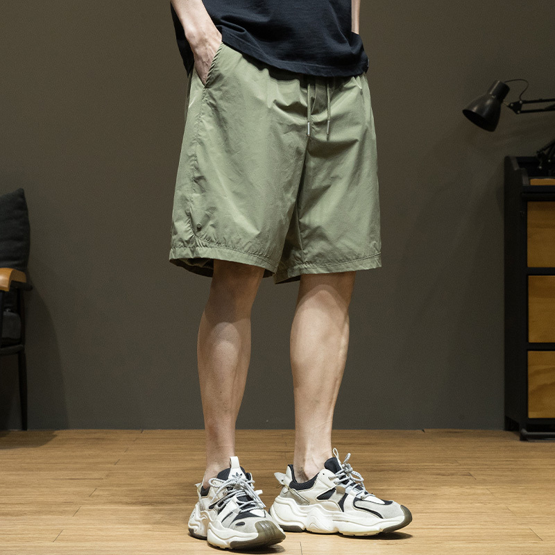 Black Technology Quick-Drying Summer Ice Silk Thin Breathable Shorts Men's Loose Large Size Men's Sports Shorts Men's Style