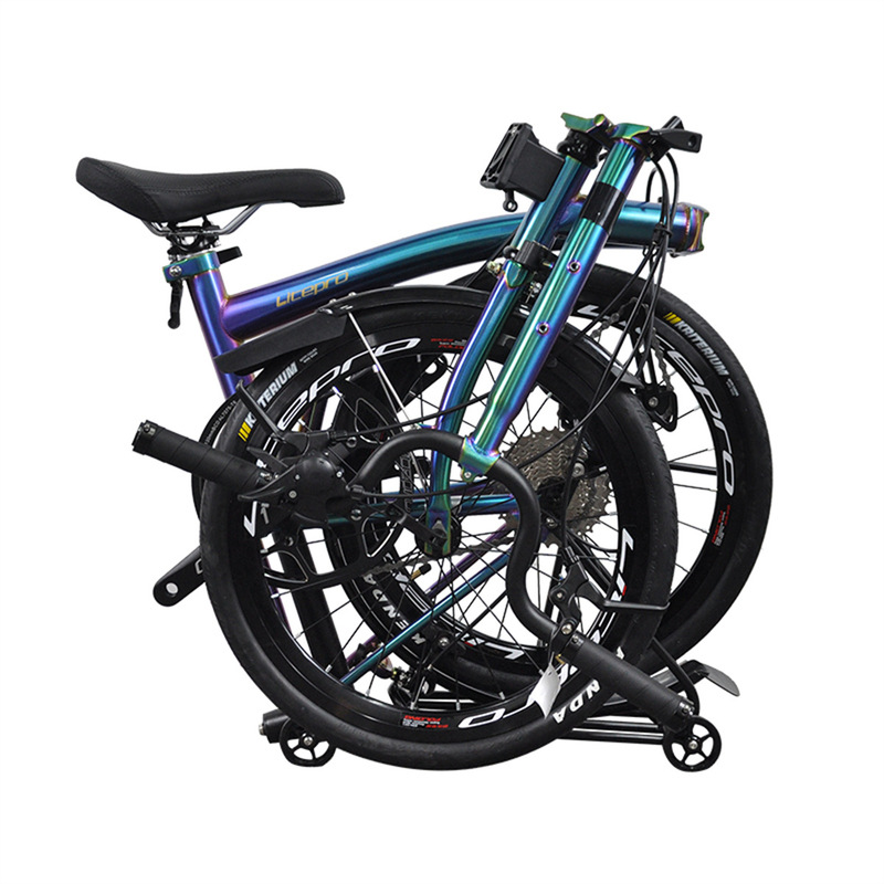 Litepro20-inch 9-speed national cloth bicycle chrome molybdenum steel frame ultra-light portable retro folding bike