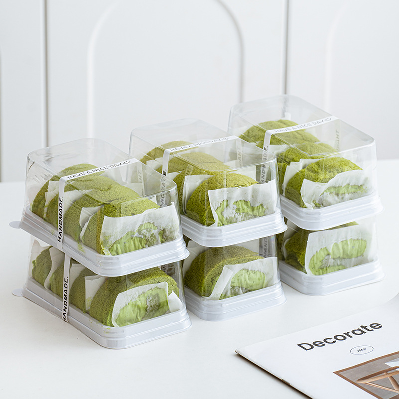 哈尼蛋糕卷包装盒瑞士卷山母切块分装盒子烘焙一次性打包盒烘培