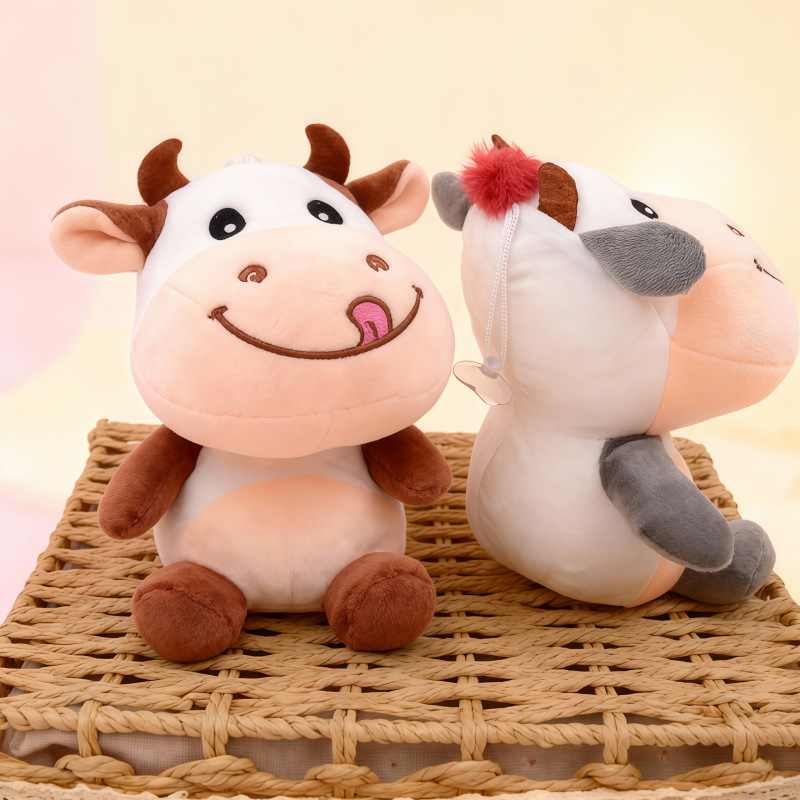 Muñeca de agarración muñeca de vaca juguetes de peluche estand de boda arrojar 7 pulgadas muñecas al por mayor