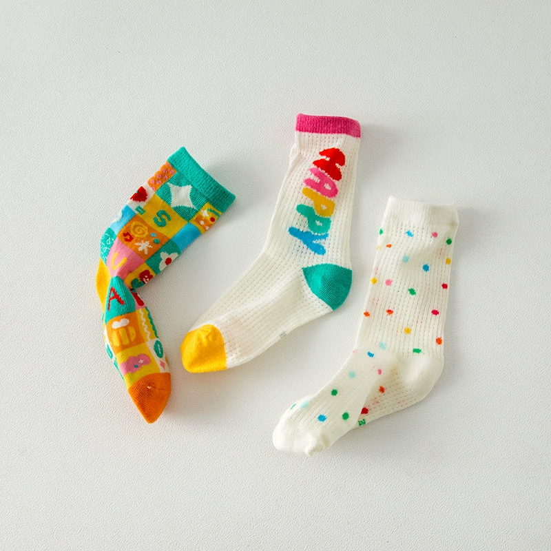 Children's summer thin rainbow socks for amusement parks