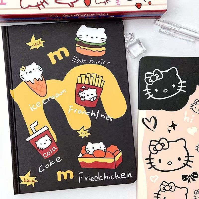 hellokitty笔记本学生可爱彩页硬壳记事本少女心超萌凯蒂猫日记本|undefined