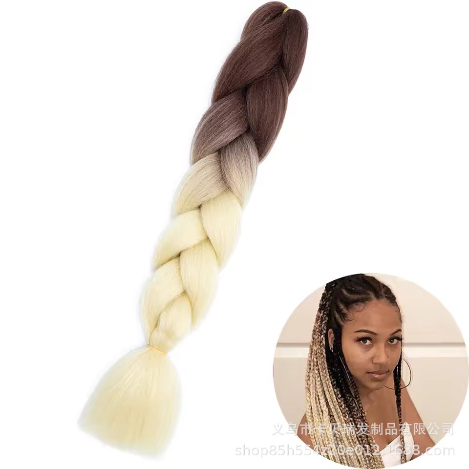 Xuchang pelucas al por mayor seda de alta temperatura teñido africano gran trenza jumbobraid fibra química colorida trenza sucia venta caliente