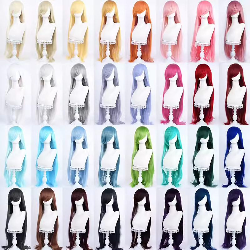 Silk Joy Universal Long Straight Hair 100cm, Multi-color Long Bangs, Wig for Cosplay and Anime Styling, In Stock Silk Joy Universal Long Straight Hair 100cm, Multi-color Long Bangs, Wig for Cosplay and Anime Styling, In Stock