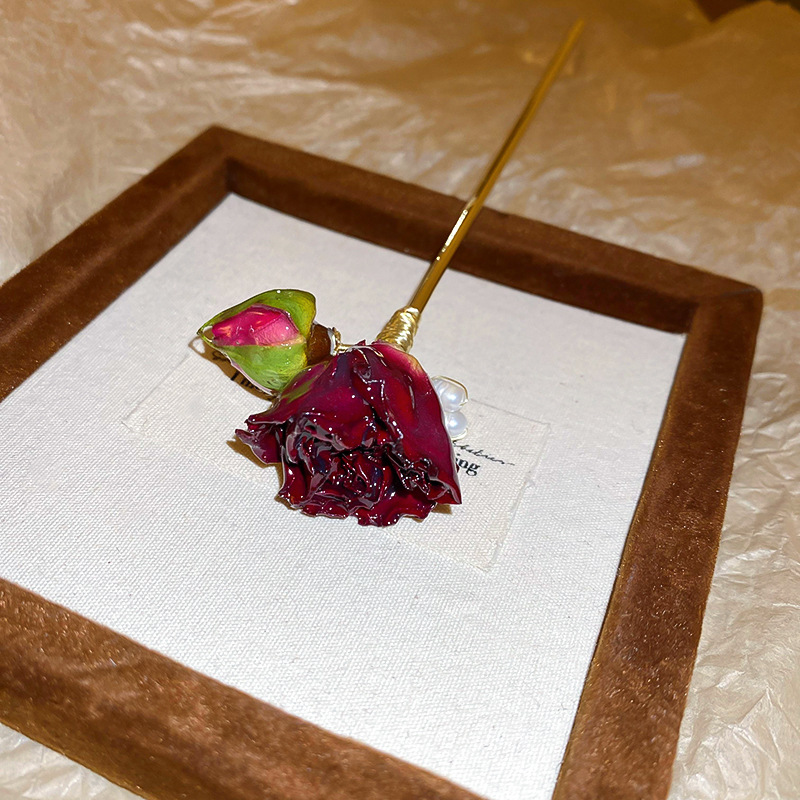 Horquilla de perlas de rosas retro, nueva atmósfera china, nueva horquilla, moda, horquilla de cabello, horquilla de cabello, accesorios para el cabello