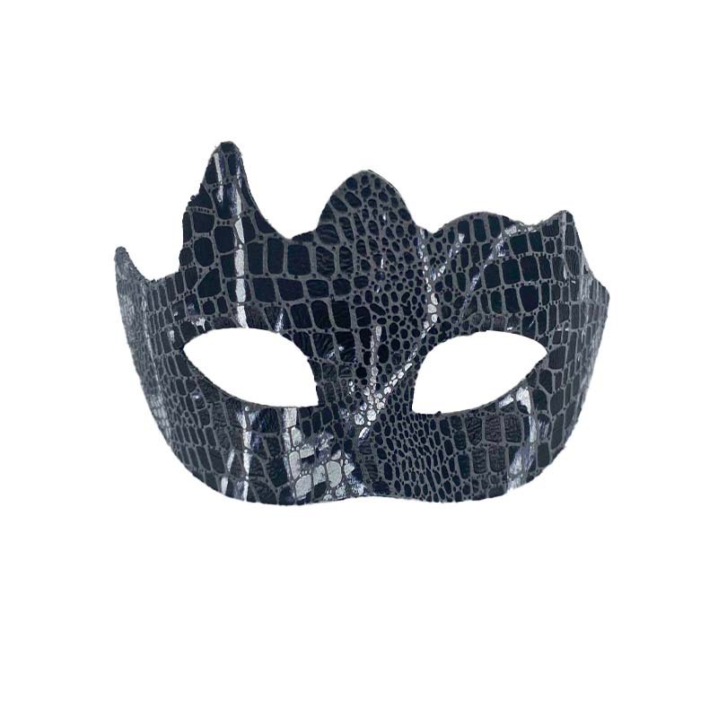 Máscaras de pareja media cara máscaras de baile piel de serpiente piel de cocodrilo máscaras de ojos fiesta de Halloween luchador jugueteo props