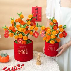 ねじり棒DIY素材パック 編み柿抱き桶 柿柿如意飾り物 装飾 友達へのプレゼント クリエイティブな装飾