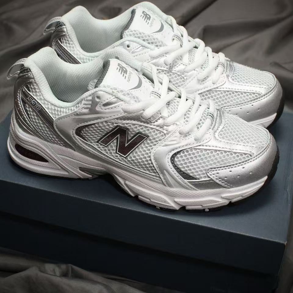 Putian Nb530 Dad Shoes Abzorb Cushioning Sports Shoes Breathable Mesh Splicing Non-Slip Wear-Resistant Sole Lightweight