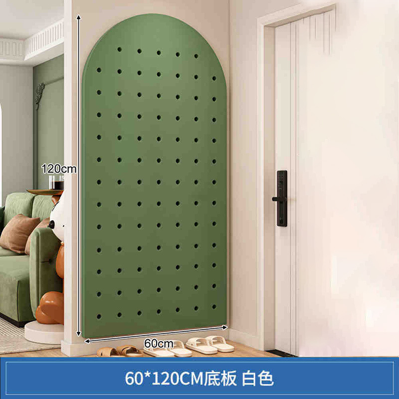 Tablero de agujero de madera maciza, entrada al armario de zapatos, estante de almacenamiento en la pared, pared de fondo de pared para uso doméstico