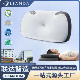 跨境猫肚皮枕头慢回弹睡眠护颈枕记忆枕冰丝零感记忆棉枕头批发