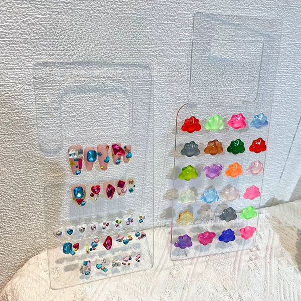 ins nail art hook display board nail plate color card display stand Aurora magic color plate work stand acrylic