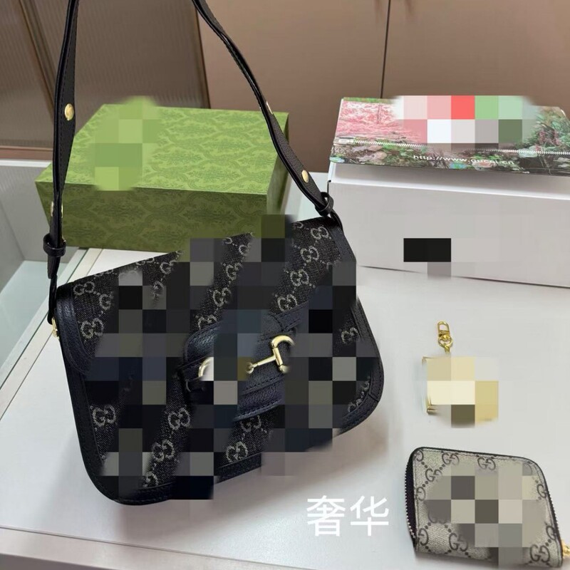 Gucci's New Underarm Bag 1955 Saddle Bag, Classic Versatile and Elegant Mature Style Bag with Monogram Pattern