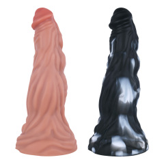 G23 Abyssal Beast Black and White Mixed Color Liquid Silicone Male Anal Plug SM Erotic Toy for Lesbians Fake J