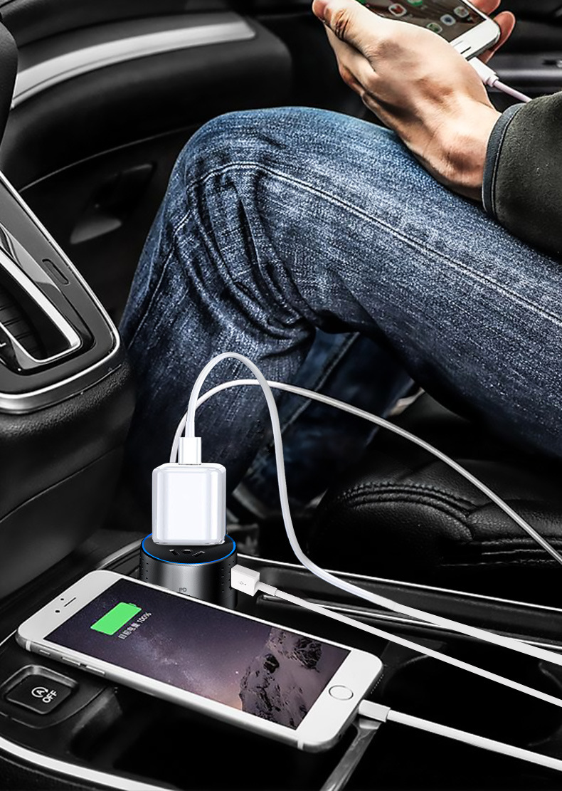 Source Factory Multifunctional Car Charger Ultra-Small Inverter 12V24V to 220V Socket Apple Pd Fast Charging