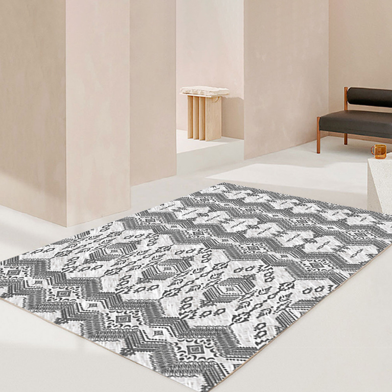 Alfombra de línea marroquí sala de estar mesa de café sofá alfombra de piso completo simple dormitorio ventana de la Bahía retro alfombra de noche