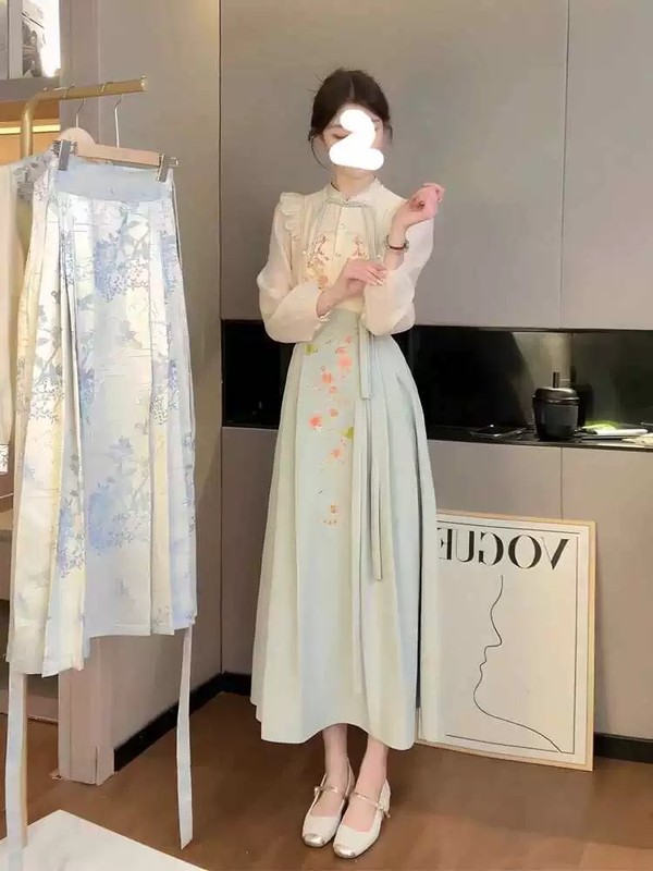 新中式国风马面裙套装2025夏季改良汉服上衣小个子禅意两件套女装|undefined