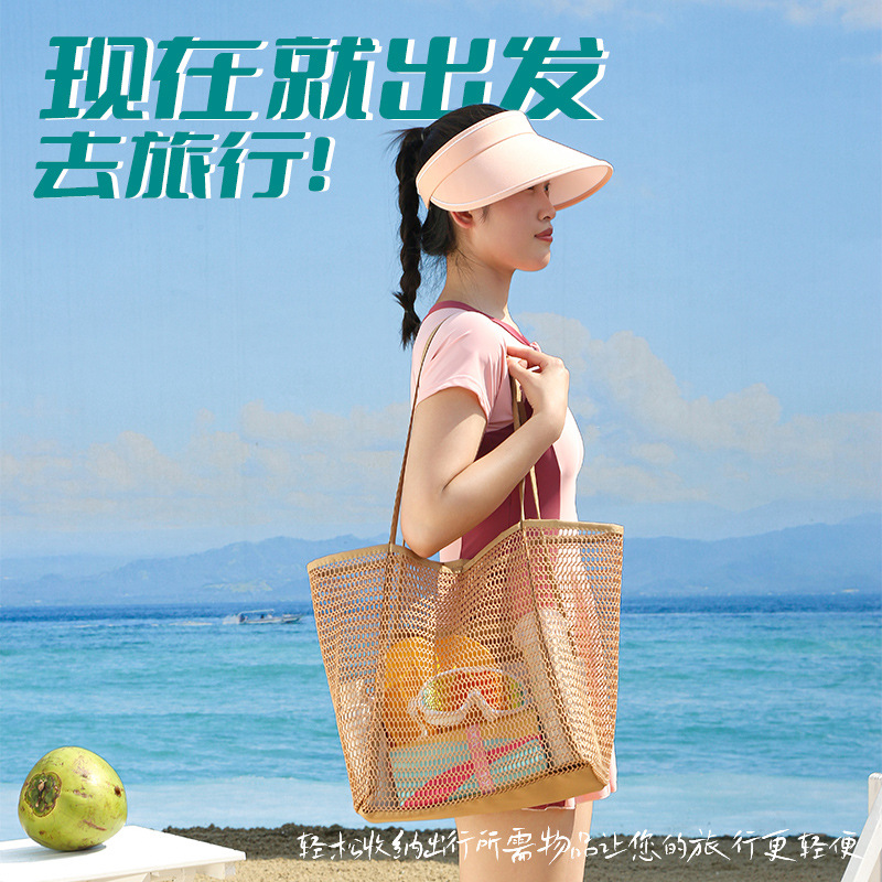 Beach capacious one-shoulder bag for swimming