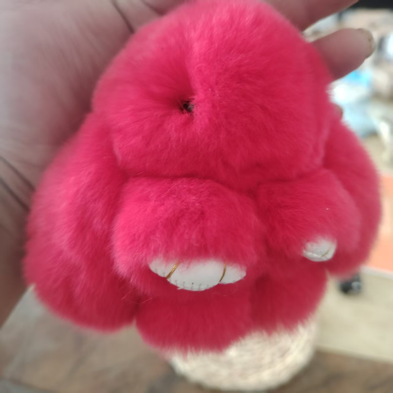 工場卸売レッキスウサギの毛皮の死んだウサギのペンダントぬいぐるみウサギのキーホルダーアクセサリーゴーグミ人形小物