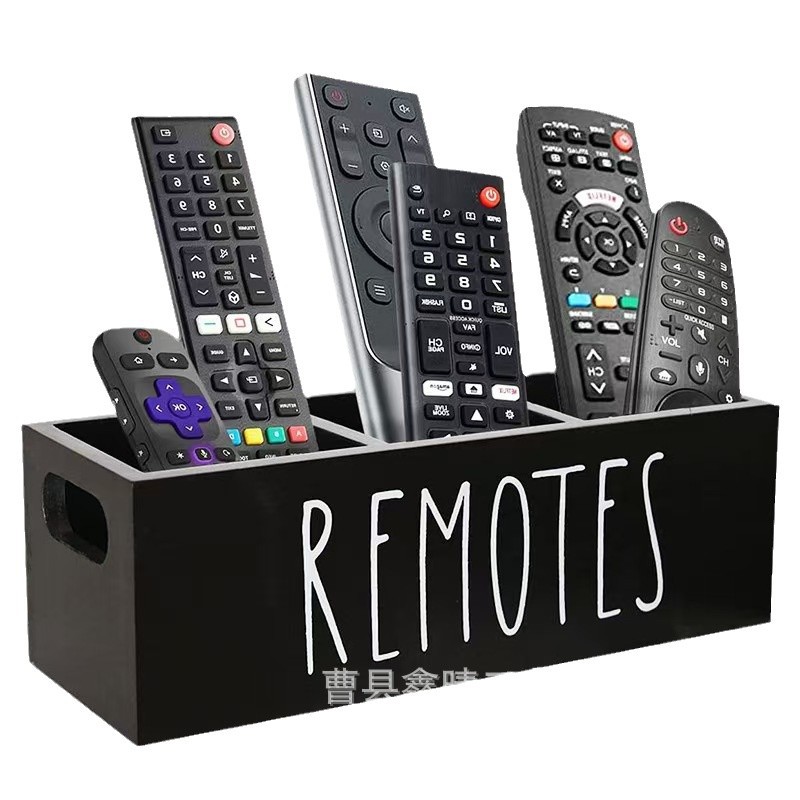 Caja de almacenamiento de control remoto de madera maciza para el hogar, caja de almacenamiento de subformato de madera junto a la cama, caja de acabado de escritorio de madera multifuncional