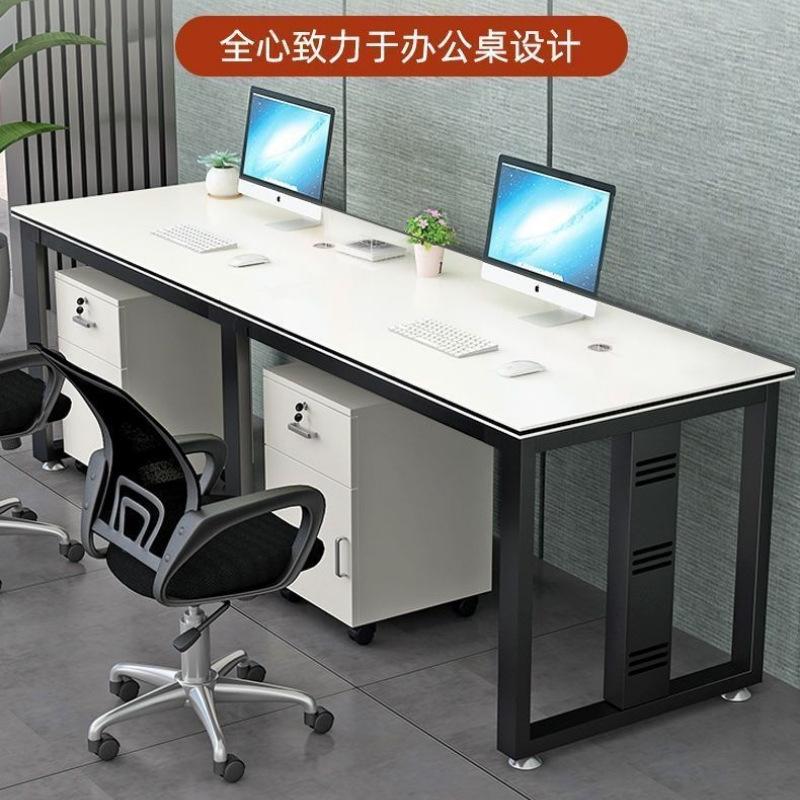 Long office desk, staff workstation table, extended computer desk, double-person straight-line long single-side table, rectangular shape Long office desk, staff workstation table, extended computer desk, double-person straight-line long single-side table, rectangular shape