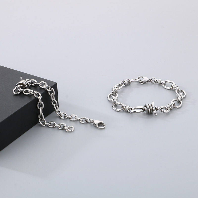 2g Weight Bracelets, Necklace Classification 1 Piece Quantity Daily, Street Occasion 304 Stainless Steel Material Geometric Pattern All Seasons Season Men's Gender Polishing Design Vintage Style, Classic Style Style Vintage Style Classic Style Geometric 304 Stainless Steel Polishing Men's Bracelets Necklace Men Necklace Sets 6