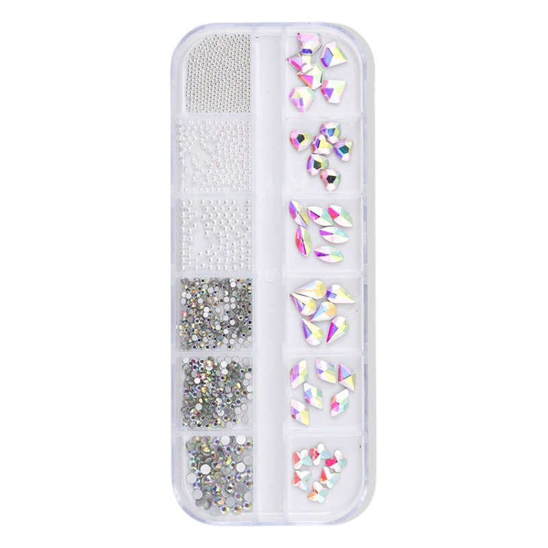 Joyería de uñas de diamante en forma especial de bola de acero pequeña de la perla