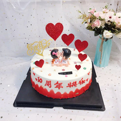 七夕情人節蛋糕裝飾親嘴娃娃蛋糕裝飾擺件情侶烘焙蛋糕裝飾插牌