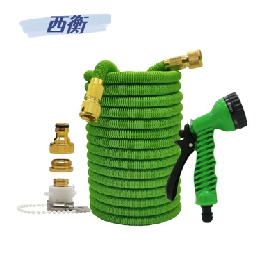 Flower Watering Tool: Telescopic Hose, Car Wash Water Gun, Spray Nozzle, Washing Hose, Garden Watering, Balcony, Home Courtyard, Green
