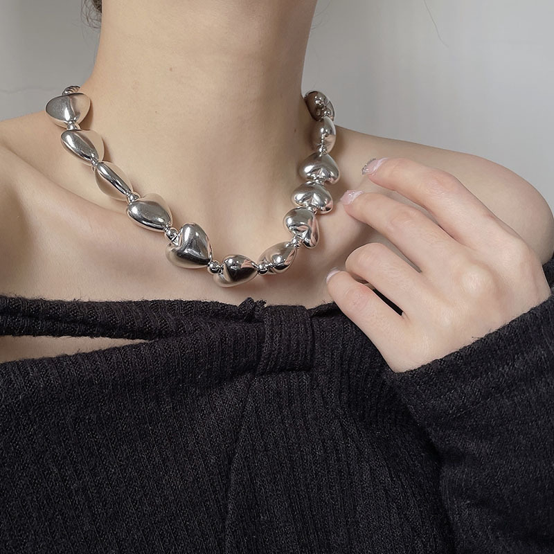 Heart Shape Pattern Women'S Gender 1 Piece Fashion Heart Shape Alloy Chain Women's Necklace