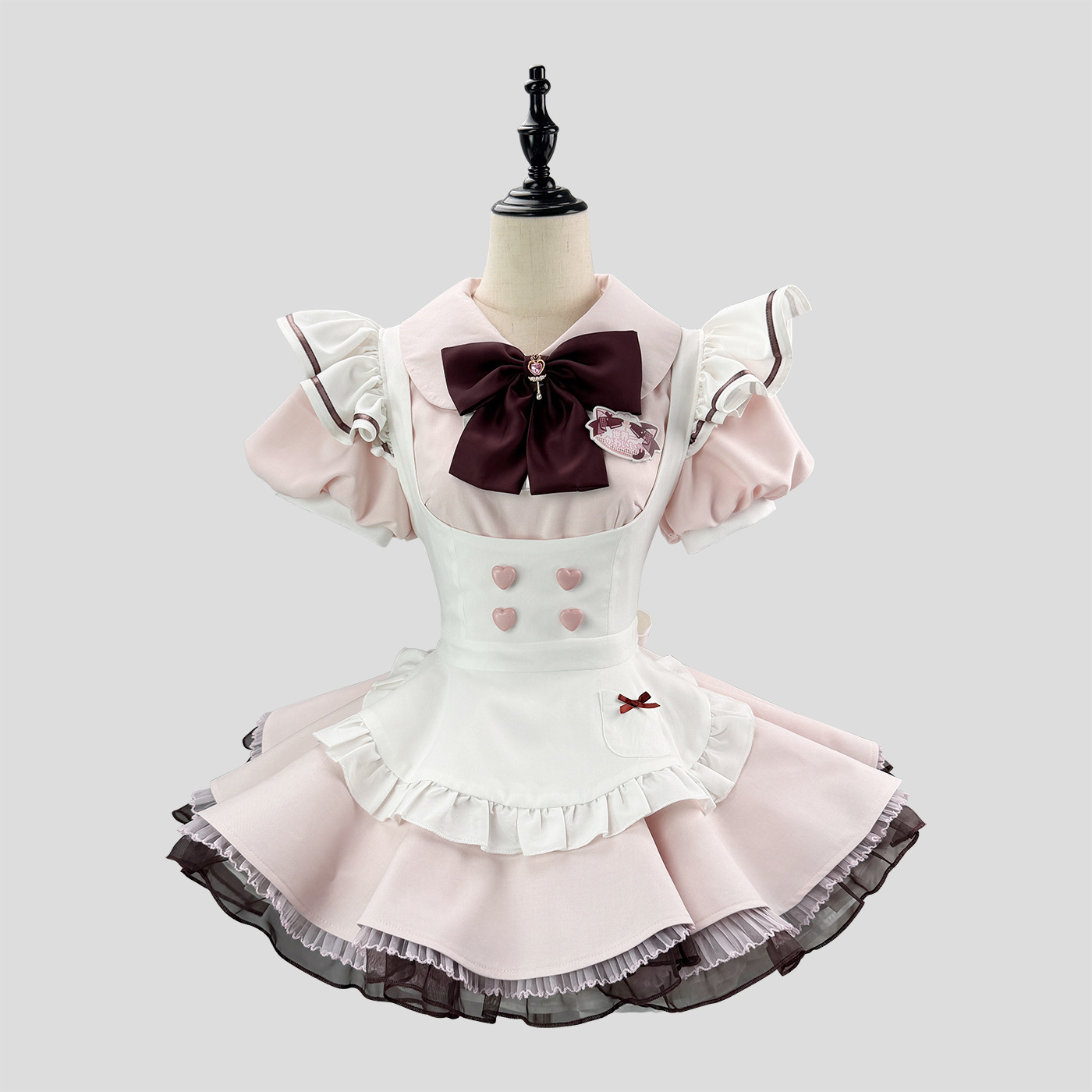 Replica Version~Japanese-Style Short Sweet Maid Outfit Cute Puffy Skirt Lolita Soft Girl Dress with Small Flying Sleeves