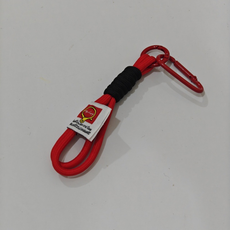 Cuerda de tela tejida de nylon para hombres y mujeres llavero mosquetón pareja llavero mano cuerda bolsa cordón fábrica ventas directas