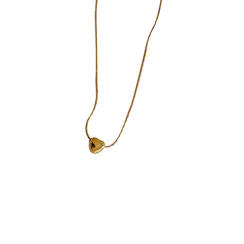 Golden Love Titanium Steel Necklace Women's Ins Cold Style Clavicle Chain Niche Design Simple Versatile Necklace