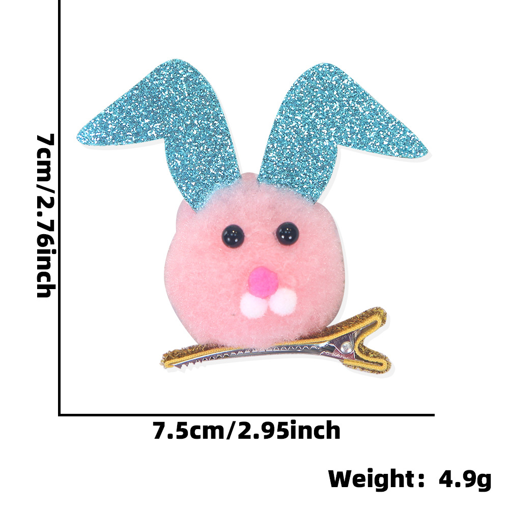 Nuevos dibujos animados para niños pascua cabello almidón oreja de conejo arco tarjeta de cabello fiesta huevo pollo adornos de cabello