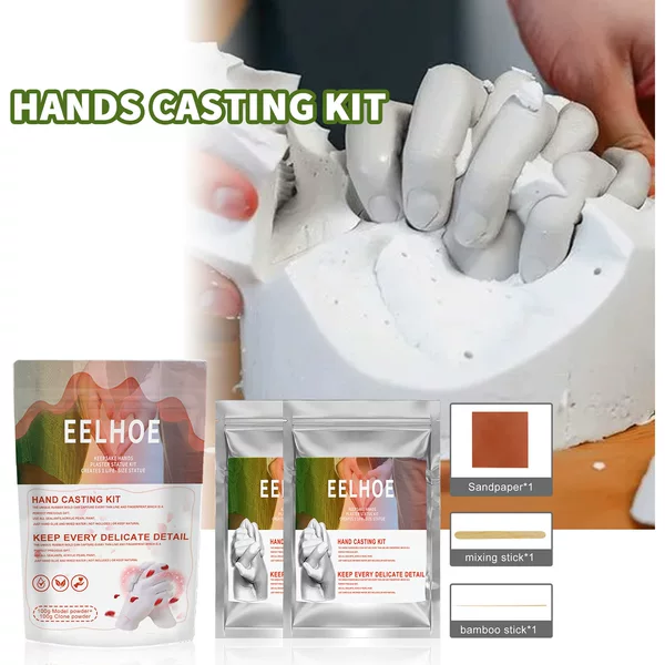 EELHOE Couple Hand Model Cloning Powder Infant Making Material Valentine's Day Gift Three-dimensional Hand and Foot Model