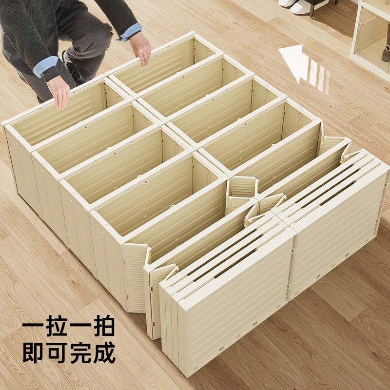 Folded shoe cabinet is free of charge with a large capacity multi…