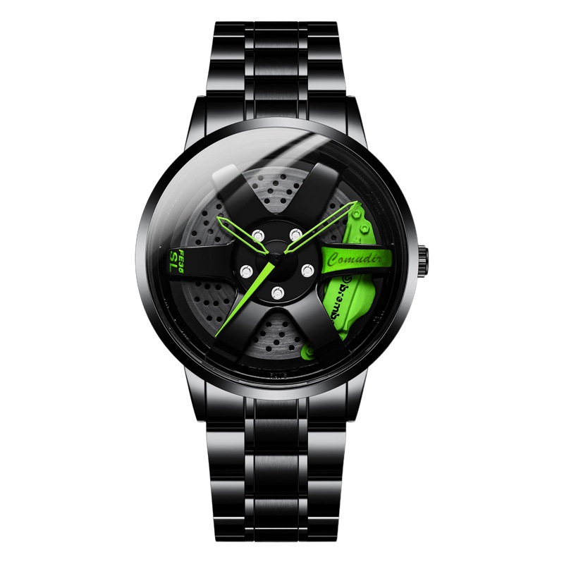 Reloj de movimiento automático transfronterizo estilo de rueda impermeable para hombres reloj no mecánico de moda nueva entrega de una pieza comercio exterior