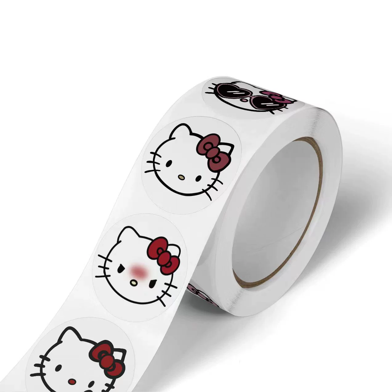 Sticker Roll (Hello Kitty) round cartoon stickers, assorted designs, birthday gift pack