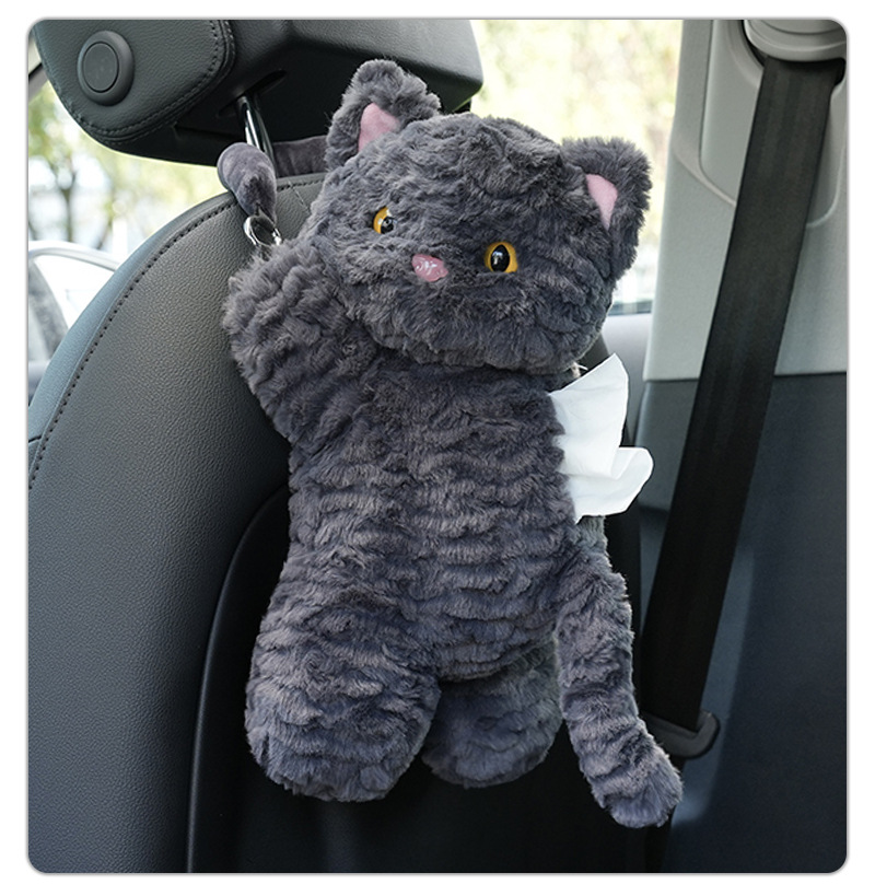 Car Tissue Box New Cute Penguin Plush Doll Car Chair Back Hanging Bag Paper Box for Women