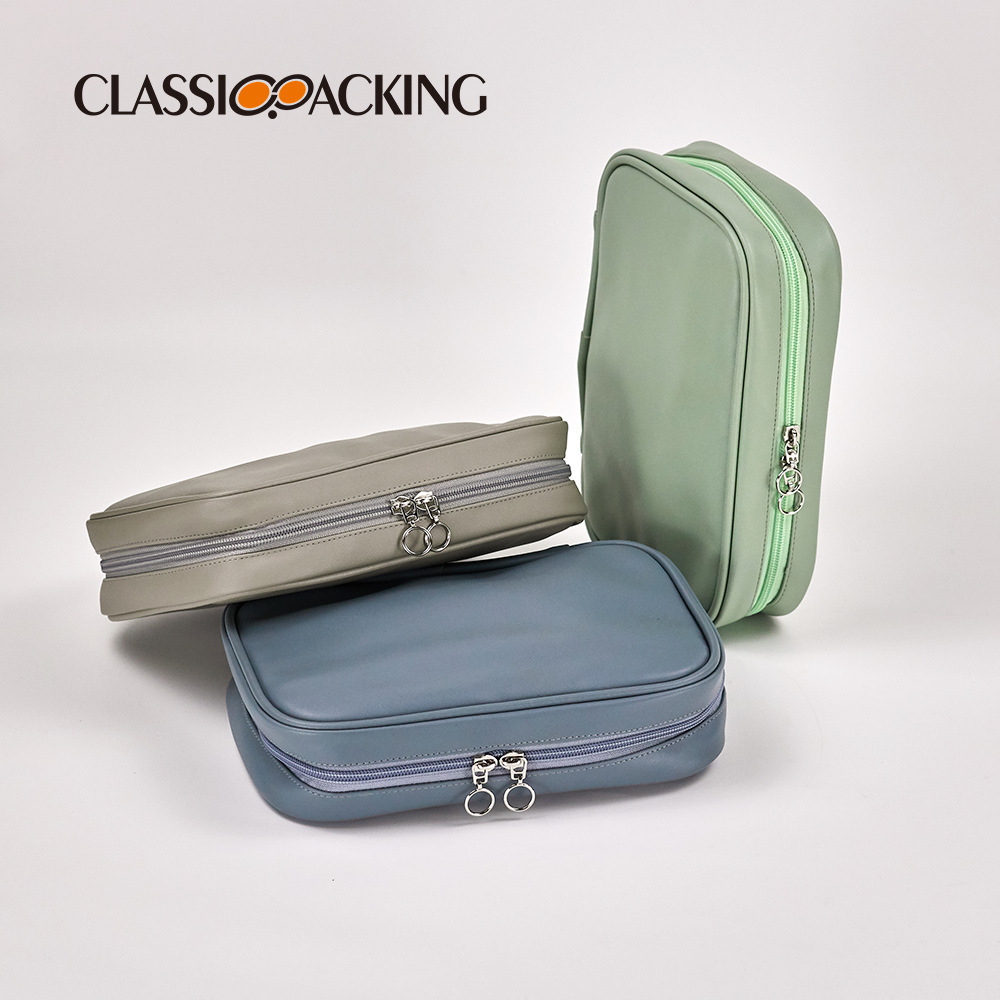 Bolsa de cosméticos pins simple japonesa material de PU bolsa de lavado impermeable bolsa de almacenamiento de cosméticos de gran capacidad portátil de viaje