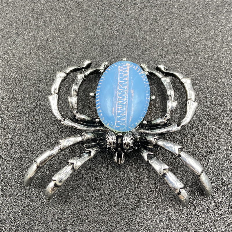 Gem Inlaid Spider Multicolor Pendant Brooch Dual-purpose Necklace Brooch Diy Accessories display picture 5