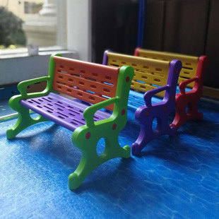 Children's thickened double chair stool kindergarten lengthened chair Community Park Leisure plastic back chair combination