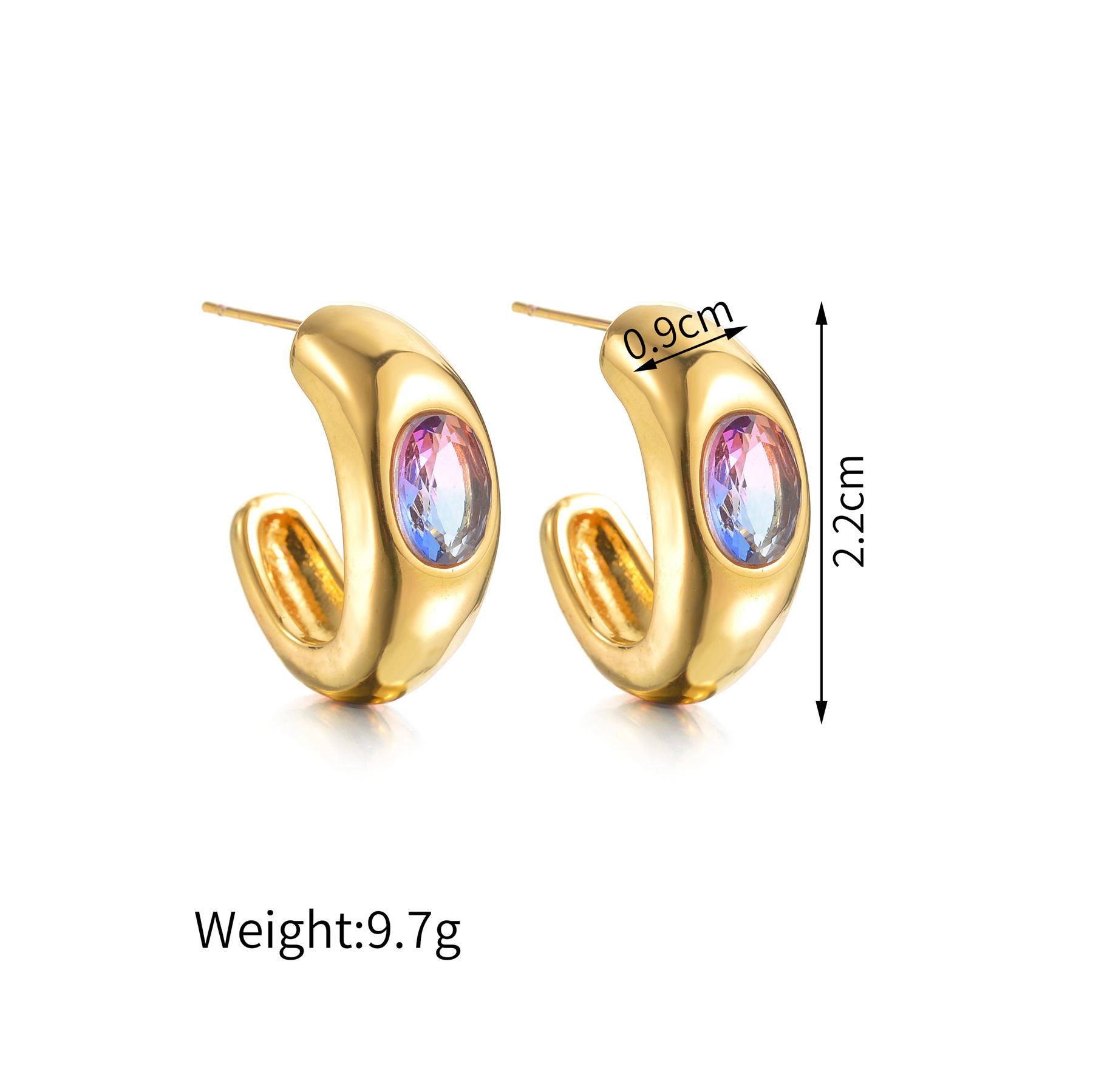 1 Pair Elegant Oval Heart Shape Shell Inlay Titanium Steel Pearl Drop Earrings display picture 3
