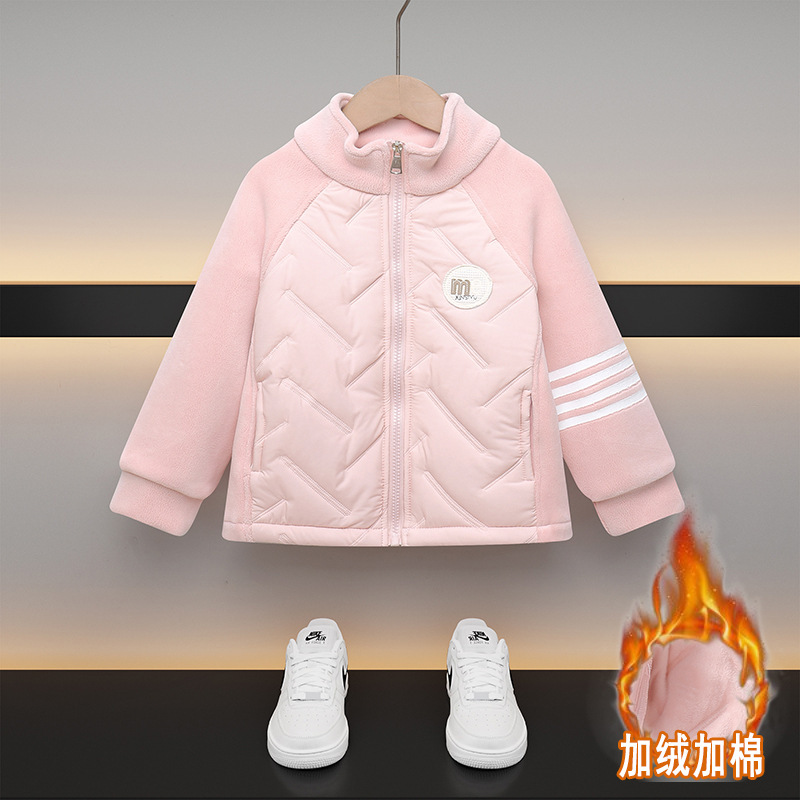 儿童黑色棒球服秋冬装2025新款男童夹棉加厚外套冬季百搭校服神器|undefined