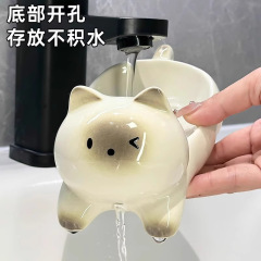 新しい高品質の軽量高級セラミックソープボックス、パンチ穴や排水穴のデザインなし、家庭用品、バスルームの石鹸収納