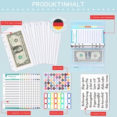 Amazon cross-border exclusive A6 binder printed PU leather notebook creative accounting book budget folder hand ledger