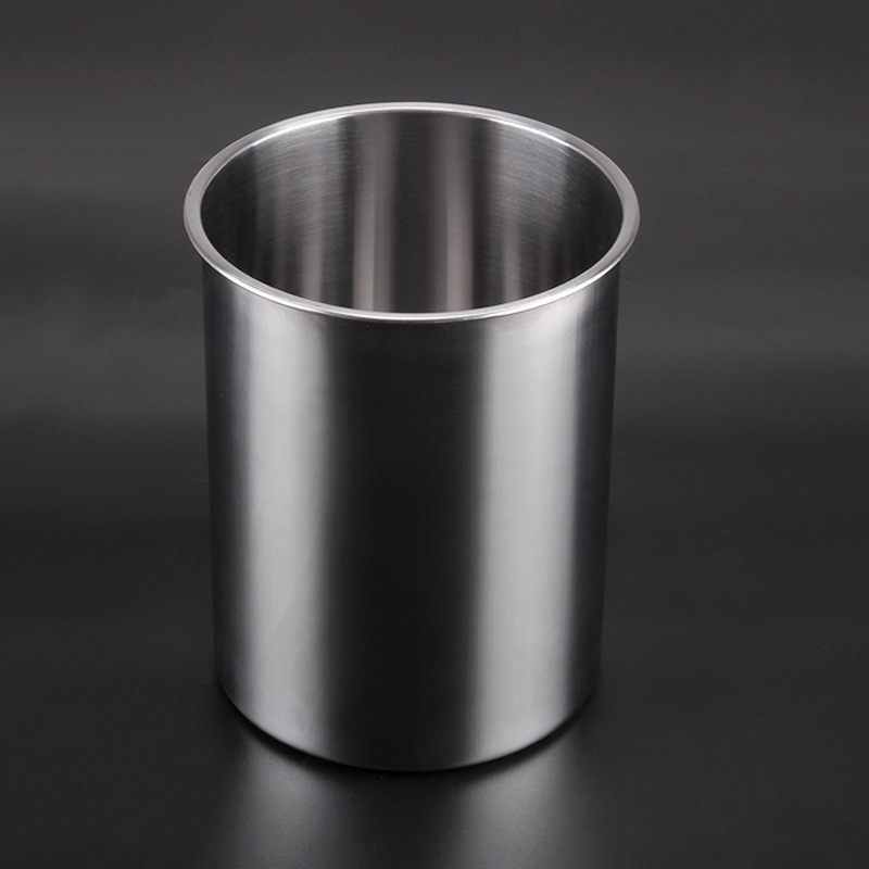 批發不鏽鋼杯子大容量直筒杯圓筒杯量杯加厚冰桶1000毫升2500帶蓋